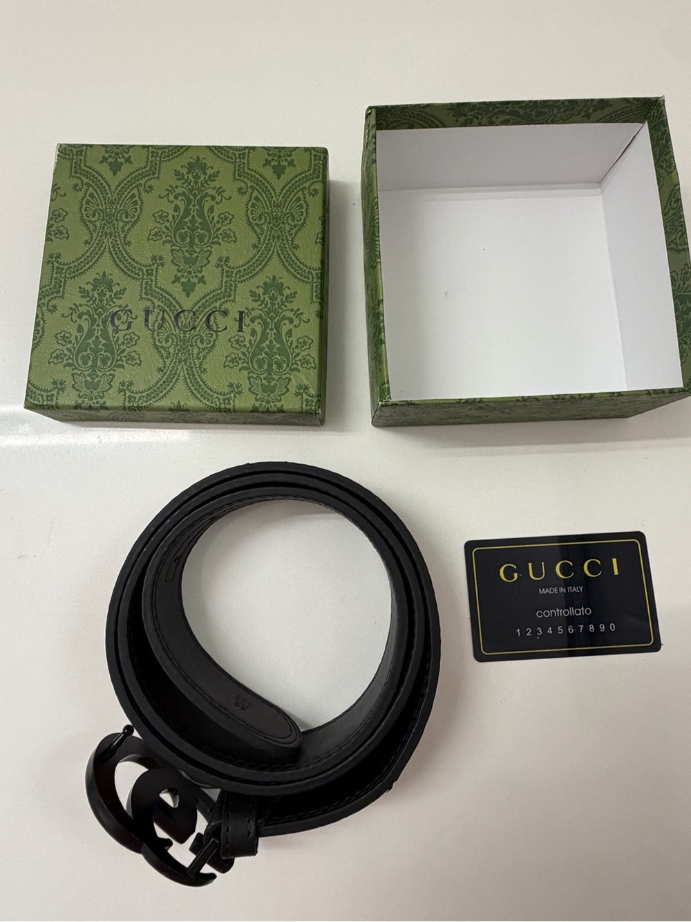 Gucci Interlocking G Web Belt – Black GG Buckle - Picture 4 of 11